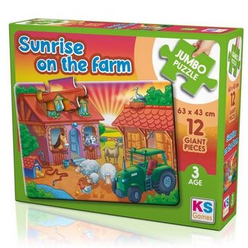 KS Games Sunrise On The Farm 12 Parça Jumbo Puzzle