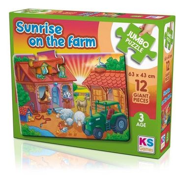 KS Games Sunrise On The Farm 12 Parça Jumbo Puzzle