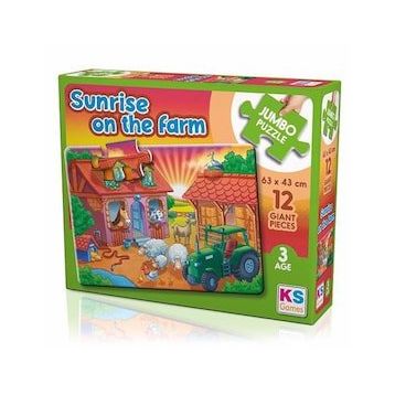 KS Games Sunrise On The Farm 12 Parça Jumbo Puzzle