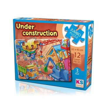 KS Games Under Construction 12 Parça Dev Puzzle