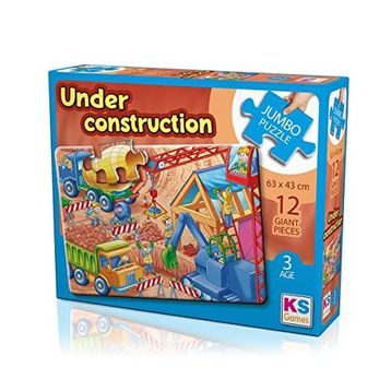 KS Games Under Construction 12 Parça Dev Puzzle