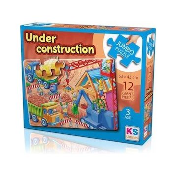 KS Games Under Construction 12 Parça Dev Puzzle