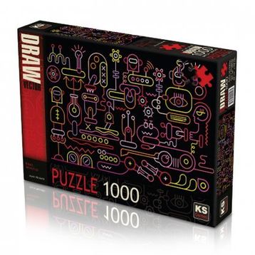 KS Puzzle 1000 Parça Robot Workshop Robot Atölyesi Puzzle