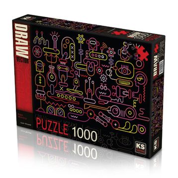 KS Puzzle 1000 Parça Robot Workshop Robot Atölyesi Puzzle