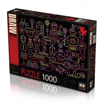 KS Puzzle 1000 Parça Robot Workshop Robot Atölyesi Puzzle