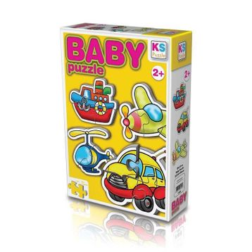 KS Puzzle 12003 +2 Yaş Ulaşım Araçları 15 Parça Puzzle