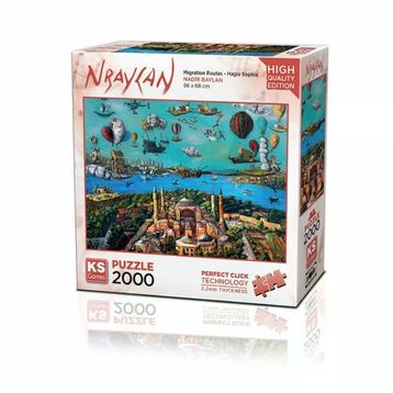KS Puzzle 22523 Migration Routes Hagia Sophia 2000 Parça Puzzle