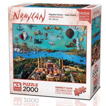 KS Puzzle 22523 Migration Routes Hagia Sophia 2000 Parça Puzzle