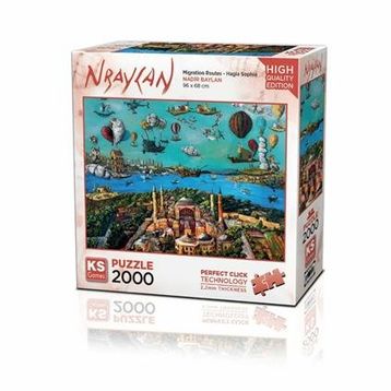 KS Puzzle 22523 Migration Routes Hagia Sophia 2000 Parça Puzzle