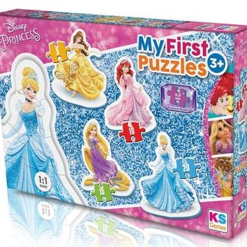KS Puzzle My First Puzzle 4 in 1 Disney Prensesler Çerçevesiz Puzzle