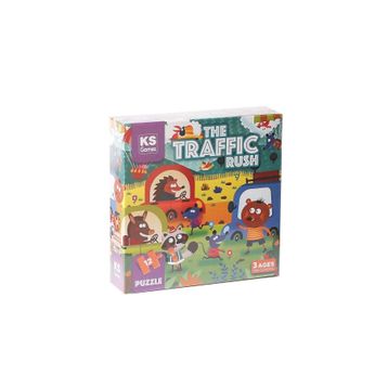 KS Puzzle PRS 32702 The Traffic Rush Pre School 12 Parça Puzzle