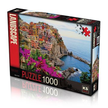 KS Village Of Manarola Cinque Terre İtaly 1000 Parça Puzzle