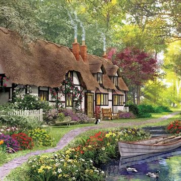 KS Woodland Walk Cottage 1000 Parça Puzzle