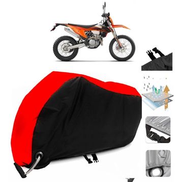 KTM 350 EXC-F Siyah Arka Çanta Uyumsuz Ultra Kalın Su Geçirmez Motor Brandası