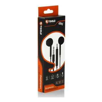 KTOOLS 120 cm Hİ-Fİ Basic Siyah Kablolu Kulaklık
