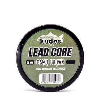 Kudos Lead Core Camo Brown 5 m Misina