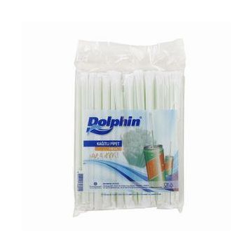 KullanAtMarket 100 Adet Kağıtlı Pipet