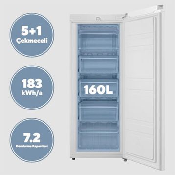 Kumtel HFR-160 Dikey Derin Dondurucu