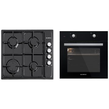 Kumtel KO-B66-S2+KO-410 BF Siyah 2'li Ankastre Set