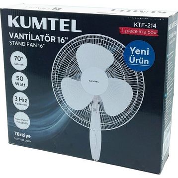 KUMTEL KTF-214 Beyaz Vantilatör