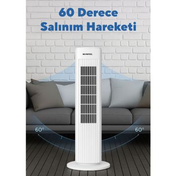 Kumtel KTF-258W Beyaz Kule Vantilatör