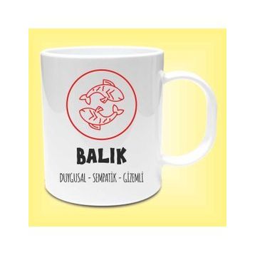 Kupa Bardak Porselen Balık Burcu İade Garantili Porselen Kupa Bardak