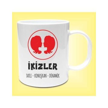 Kupa Bardak Porselen İkizler Burcu İade Garantili Porselen Kupa Bardak