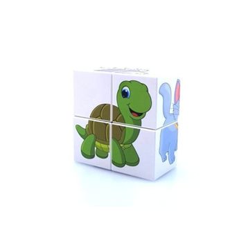 Küpss 4 Küp Manyetik Puzzle Hayvanlar