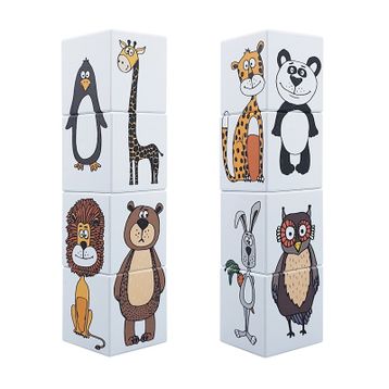 Küpss 4 Küp Manyetik Puzzle Hayvanlar