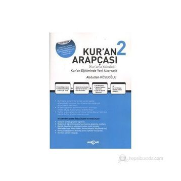 Kur’an Arapçası 2 Kitap + Çözüm Kitabı - Abdullah Köseoğlu