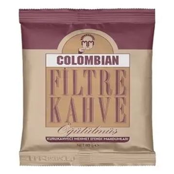 Kuru Kahveci Mehmet Efendi 80 gr Colombıan Folyo Ambalaj Filtre Kahve