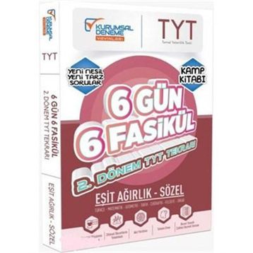 Kurumsal Deneme Yayınları TYT Eşit Ağırlık Sözel 6 Gün 6 Fasikül Yarıyıl Genel Tekrar Kamp Kitabı