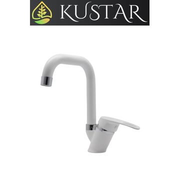 Kustar Oviedo Beyaz Mix Aç Kapa Kısa Banyo Lavabo Bataryası