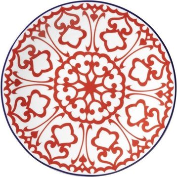 Kütahya Porselen 596617 Desen 24 Parça Yemek Seti Kırmızı