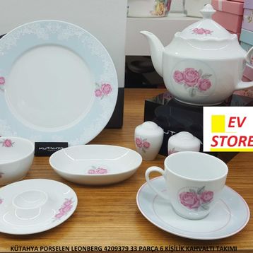 Kütahya Porselen 9379 33 Parça Desen Kahvaltı Takımı