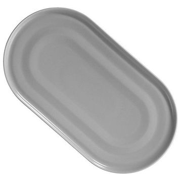Kütahya Porselen Bevel Mat Bej 22x12 cm Oval Kayık Tabak