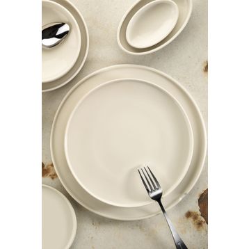 Kütahya Porselen Chef Taste Of 25 cm Krem Düz Tabak