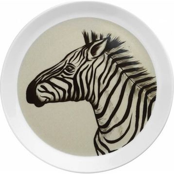 Kütahya Porselen Doğadakiler Zebra 27 cm Servis Tabağı