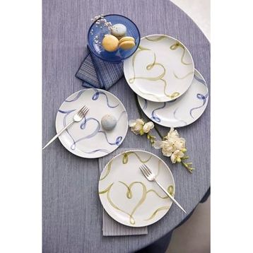 Kütahya Porselen Grazia 4 Parça 21 cm Pasta Tabağı