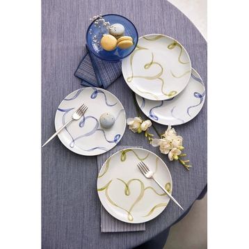 Kütahya Porselen Grazia 4 Parça 21 cm Pasta Tabağı