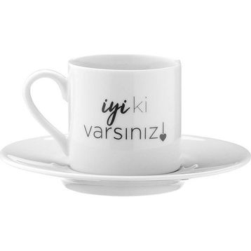 Kütahya Porselen İyi Ki Varsın Kahve Takımı