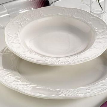 Kütahya Porselen Mitterteich Porselen Menuet Krem 24 Parça Yemek Takımı