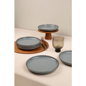 Kütahya Porselen Moderna 6 Parça 19 cm Mavi Pasta Tabağı