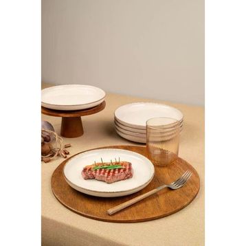 Kütahya Porselen Moderna 6 Parça 19 cm Tarçın Düz Tabak