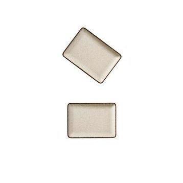 Kütahya Porselen Pearl Tarçın 18x13 cm 2'li Dikdörtgen Tabak