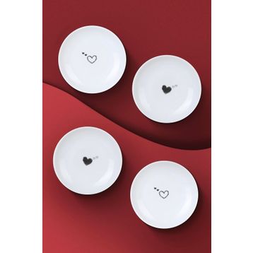 Kütahya Porselen Pretty 4 Parça 10 cm Tabak