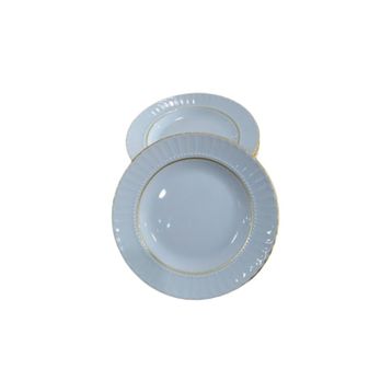 Kütahya Porselen Sedef Yaldızlı 17 cm 6'lı Yemek Tabağı