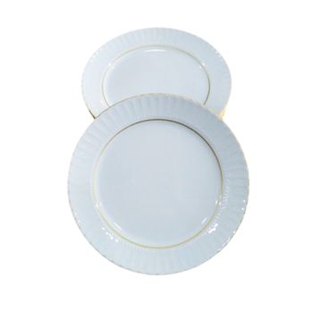 Kütahya Porselen Sedef Yaldızlı 17 cm 6'lı Yemek Tabağı