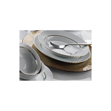 Kütahya Porselen Sedef Yaldızlı 17 cm 6'lı Yemek Tabağı