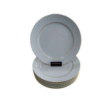 Kütahya Porselen Sedef Yaldızlı 25 cm 6'lı Servis Tabağı